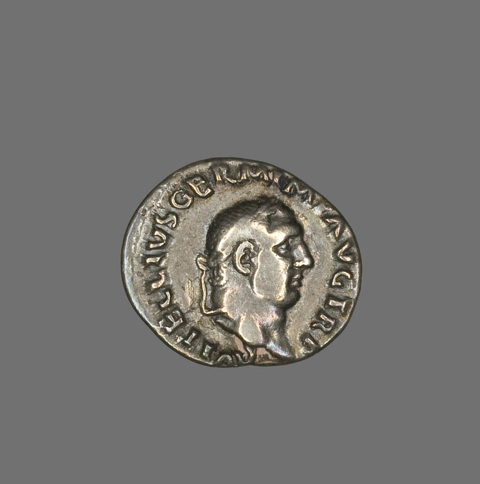 Vitellius, Silver denarius, collection photograph AIC-10001, obverse