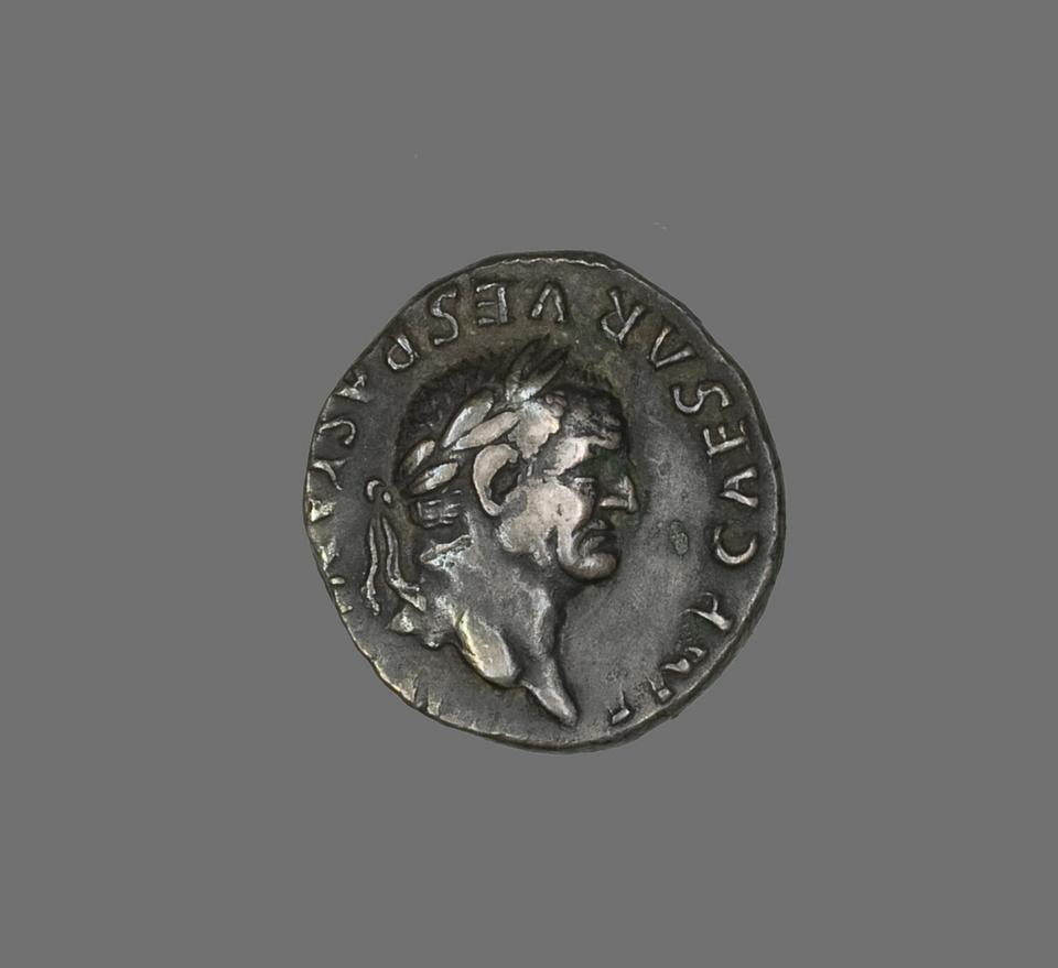 Vespasian, Silver denarius, collection photograph AIC-10009, obverse