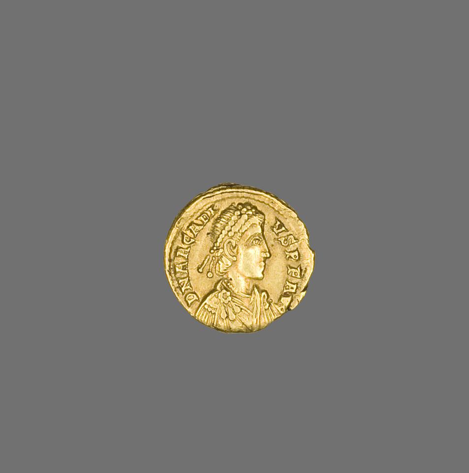 Arcadius, Gold tremissis, collection photograph AIC-10065, obverse