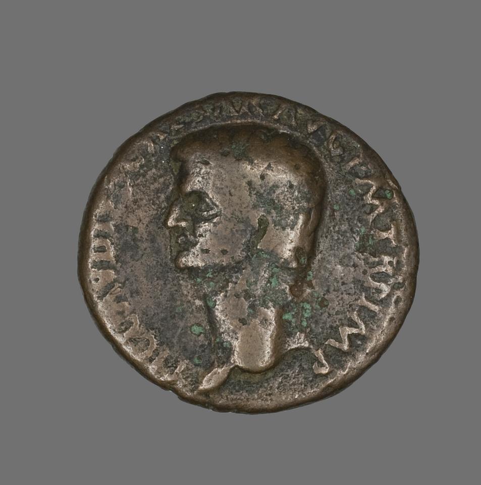 Claudius, Bronze as, collection photograph AIC-10089, obverse