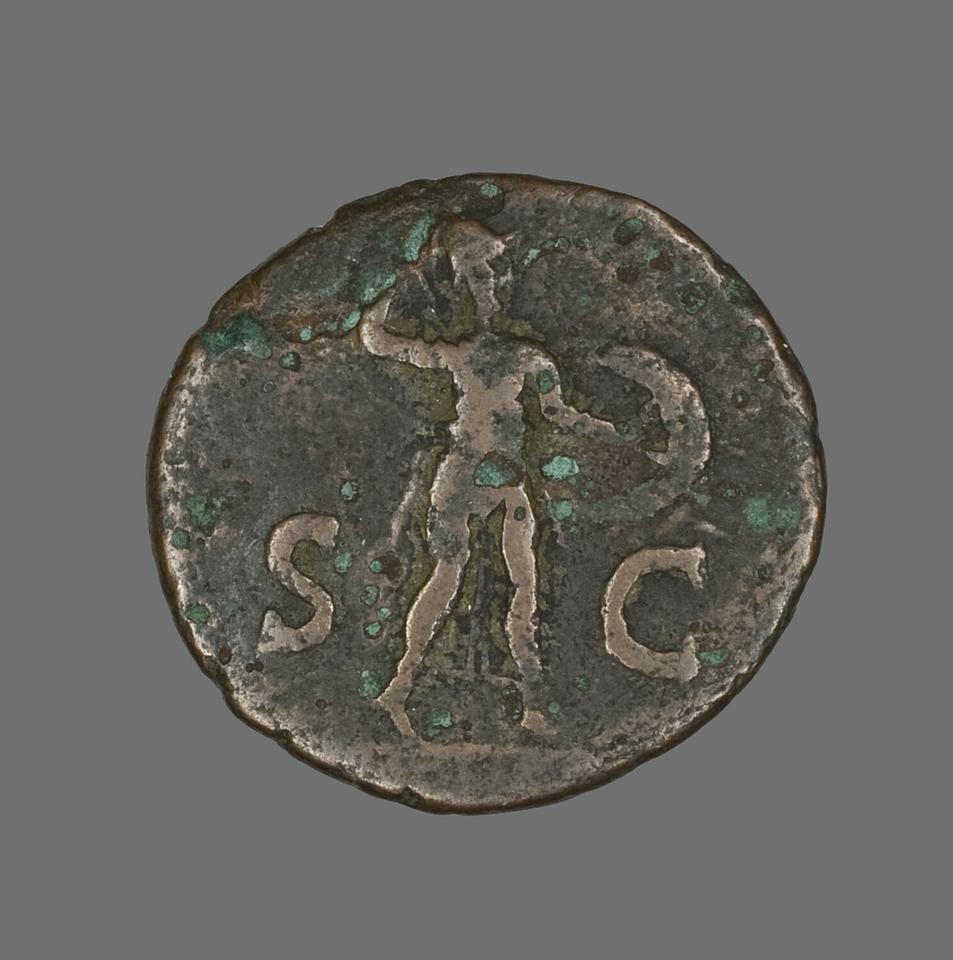 Claudius, Bronze as, collection photograph AIC-10089, reverse
