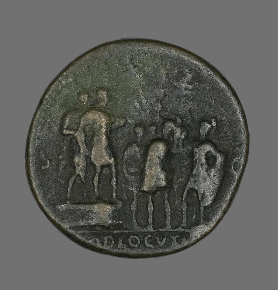 Galba, Bronze sestertius, collection photograph AIC-10092, reverse