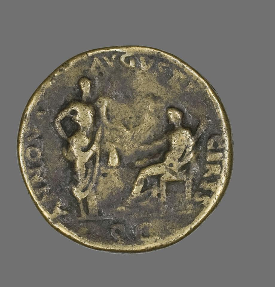 Nero, Bronze sestertius, collection photograph AIC-10102, reverse