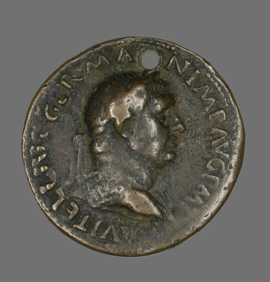 Vitellius, Bronze sestertius, collection photograph AIC-10108, obverse