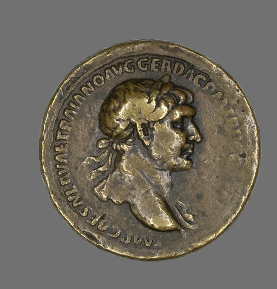 Trajan, Bronze sestertius, collection photograph AIC-10129, obverse