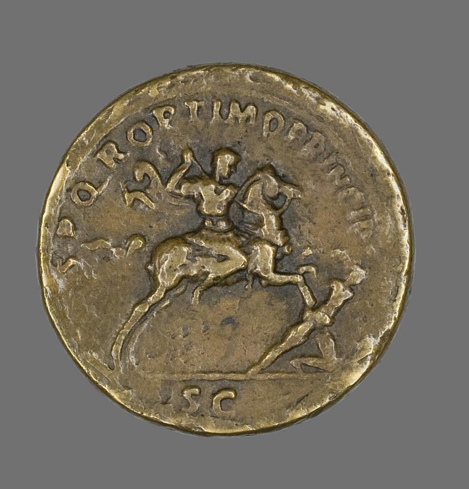 Trajan, Bronze sestertius, collection photograph AIC-10129, reverse
