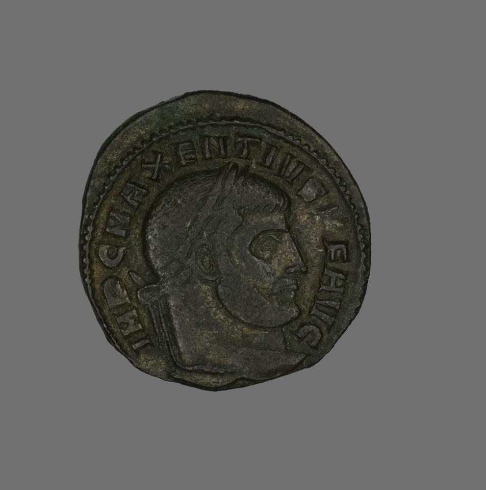 Maxentius, Bronze follis, collection photograph AIC-141675, obverse
