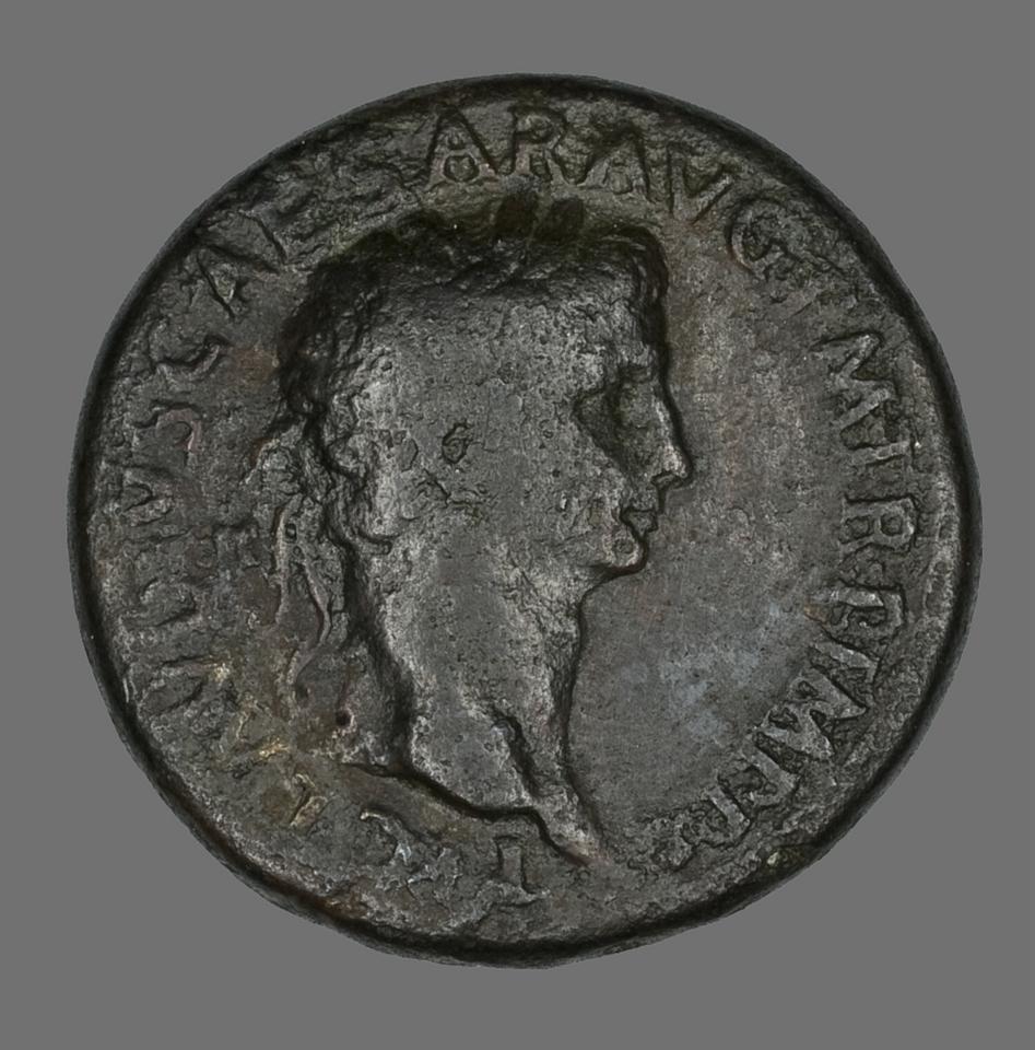 Claudius, Bronze sestertius, collection photograph AIC-141687, obverse