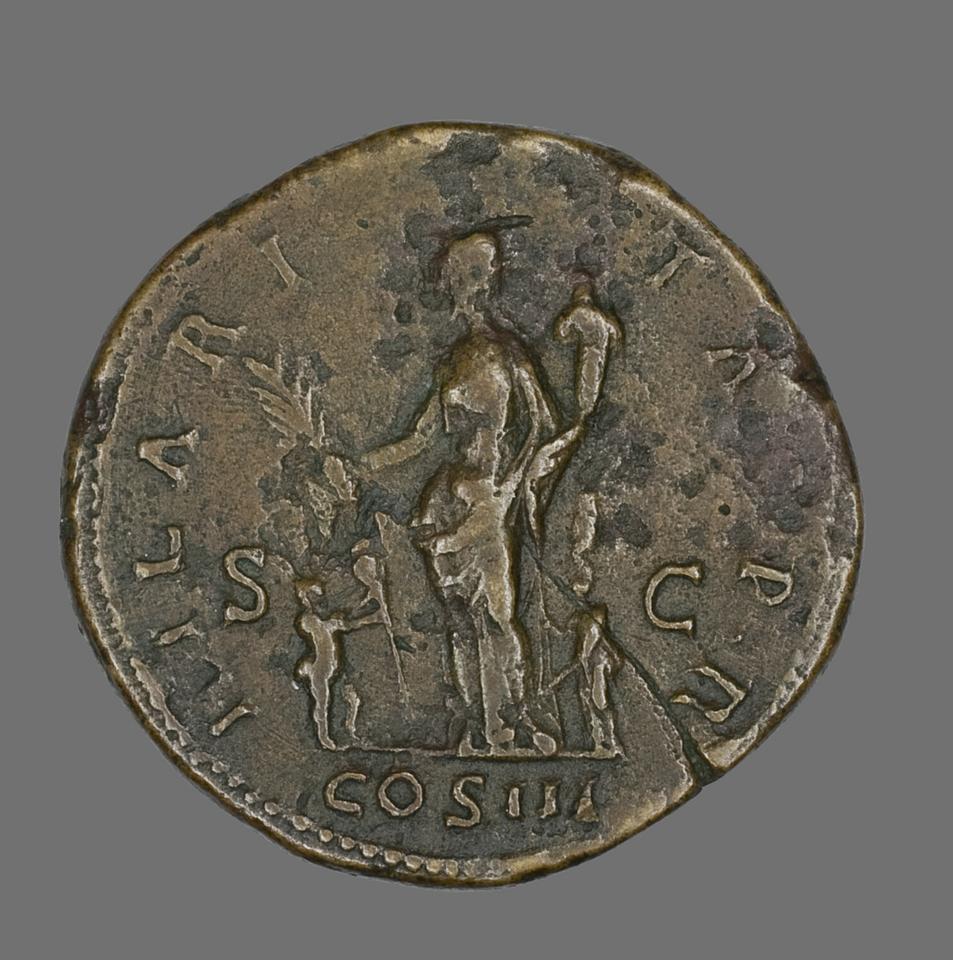 Hadrian, Bronze sestertius, collection photograph AIC-141703, reverse