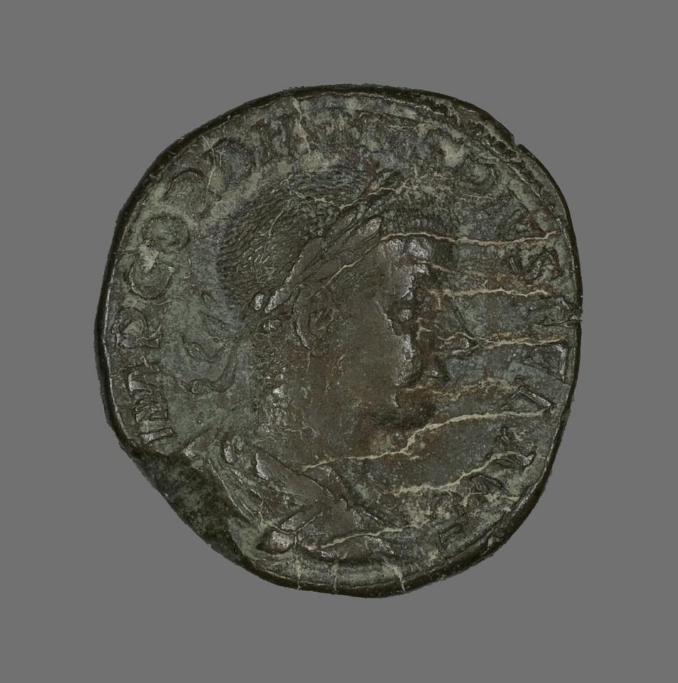 Gordian III, Bronze sestertius, collection photograph AIC-141751, obverse