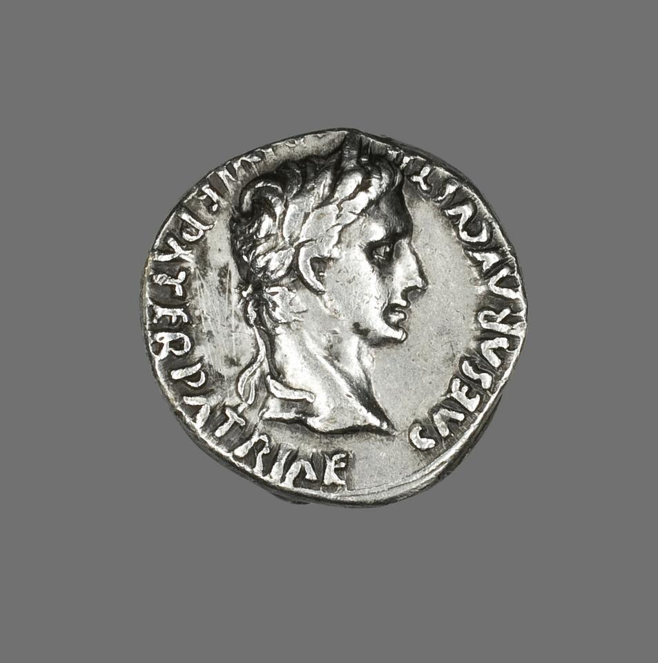 Augustus, Silver denarius, collection photograph AIC-141819, obverse