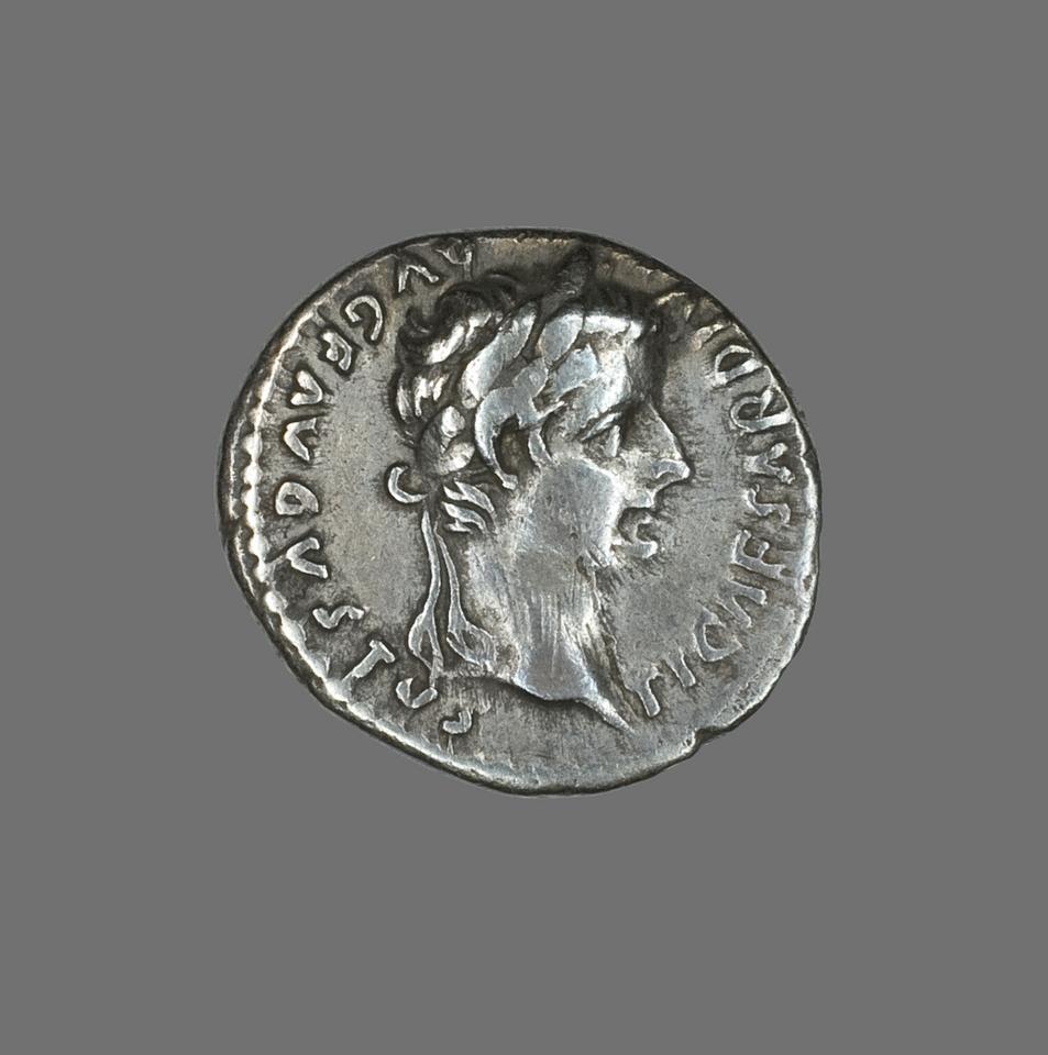 Tiberius, Silver denarius, collection photograph AIC-141822, obverse