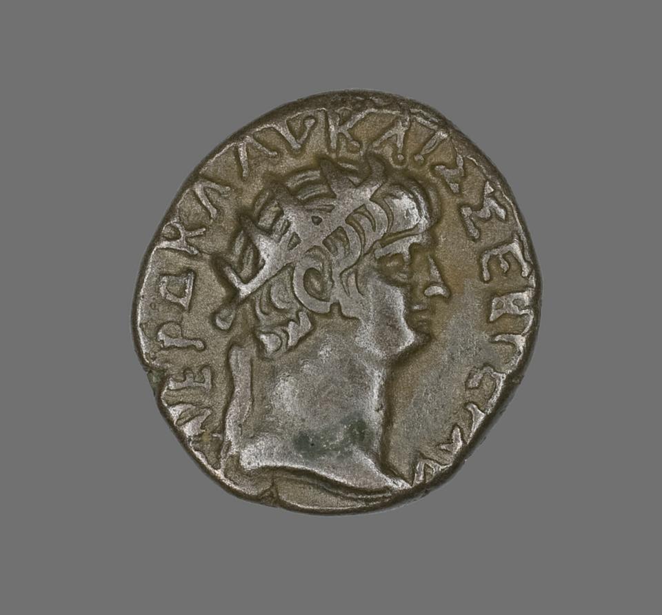Nero, Billon tetradrachm, collection photograph AIC-142271, obverse