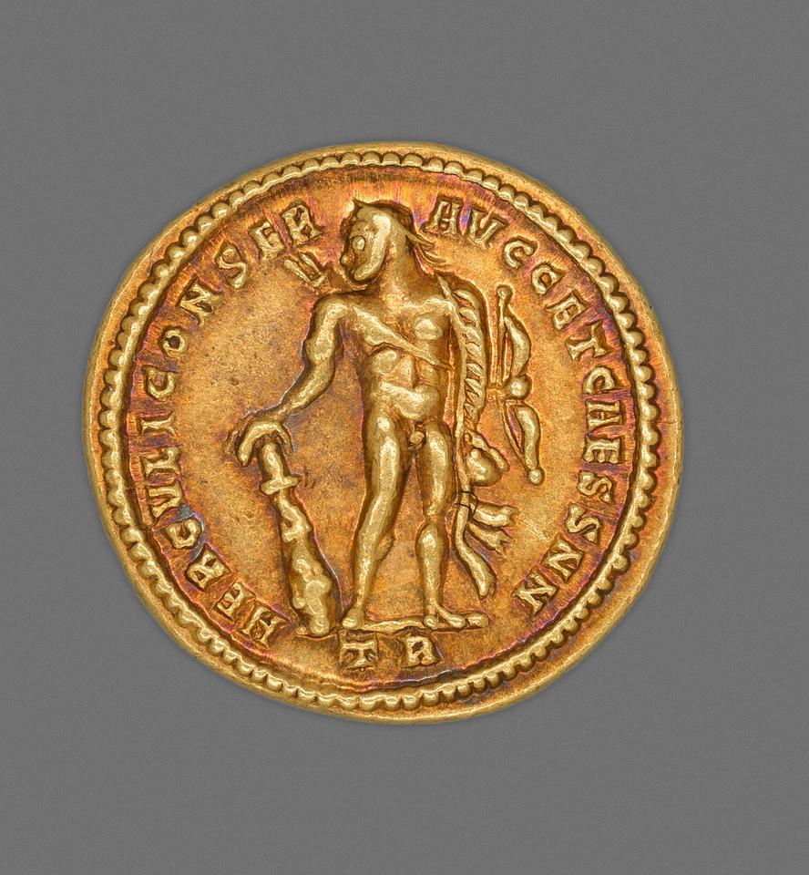 Maximian, Gold aureus, collection photograph AIC-236779, reverse