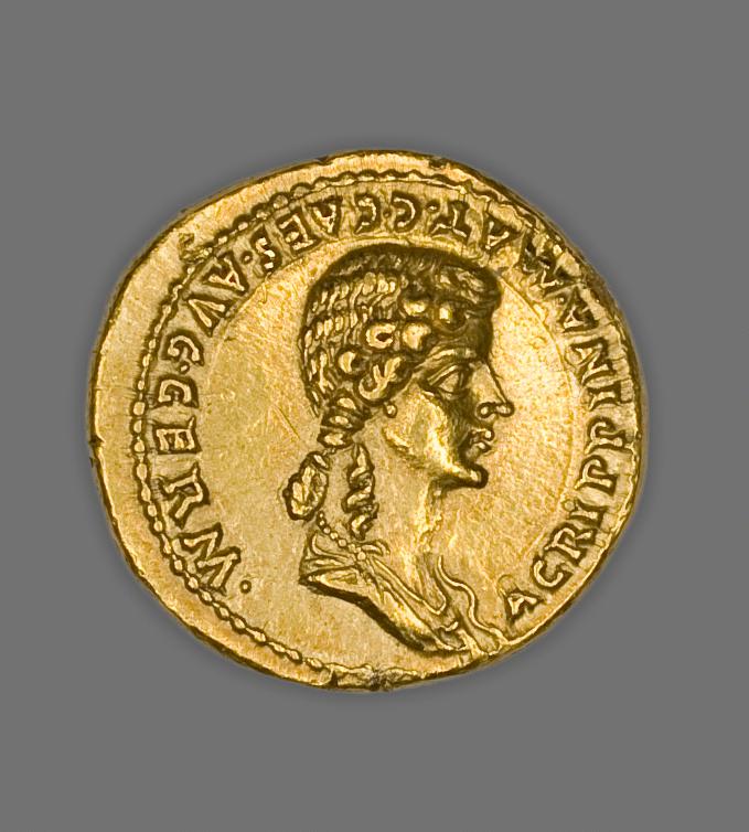 Caligula, Gold aureus, collection photograph AIC-5608, reverse