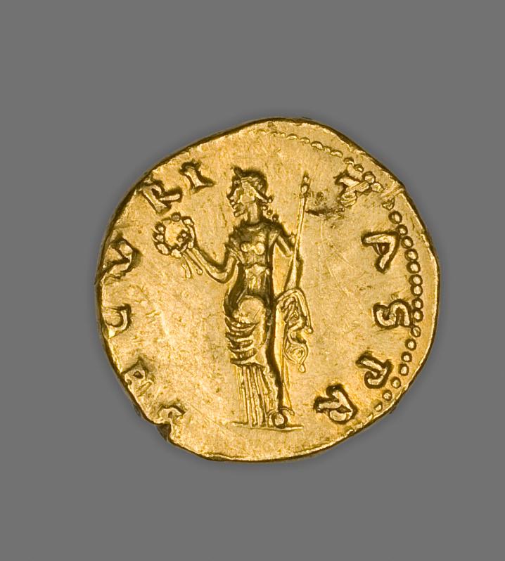 Otho, Gold aureus, collection photograph AIC-5616, reverse