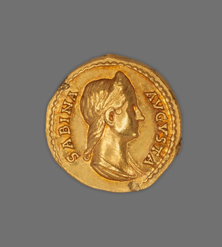 Sabina, Gold aureus, collection photograph AIC-5638, obverse