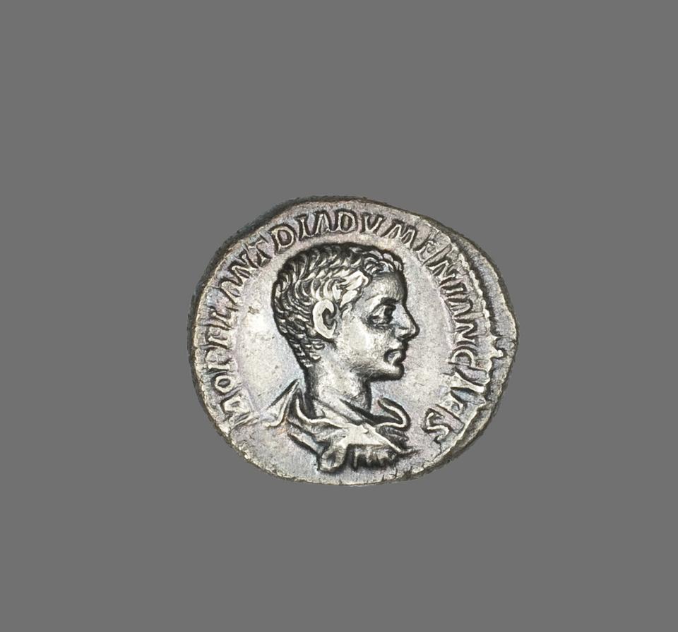 Diadumenian, Silver denarius, collection photograph AIC-5692, obverse
