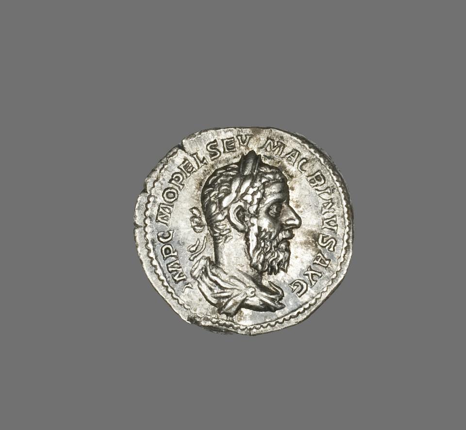 Macrinus, Silver denarius, collection photograph AIC-5695, obverse