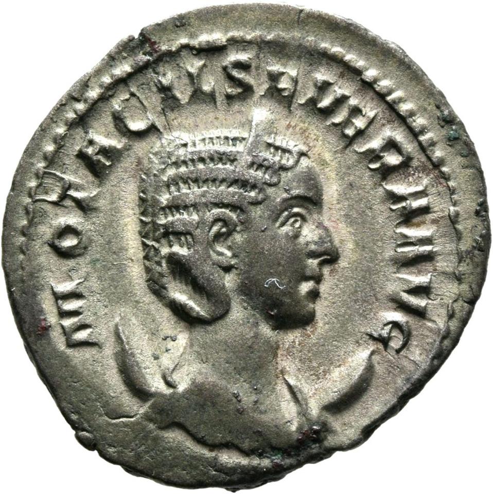 Philip the Arab, silver antoninianus, collection photograph Mainz-ID709, obverse