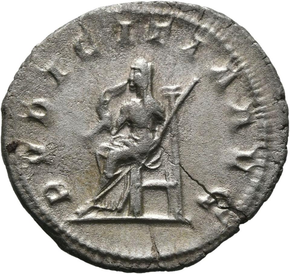 Philip the Arab, silver antoninianus, collection photograph Mainz-ID710, reverse