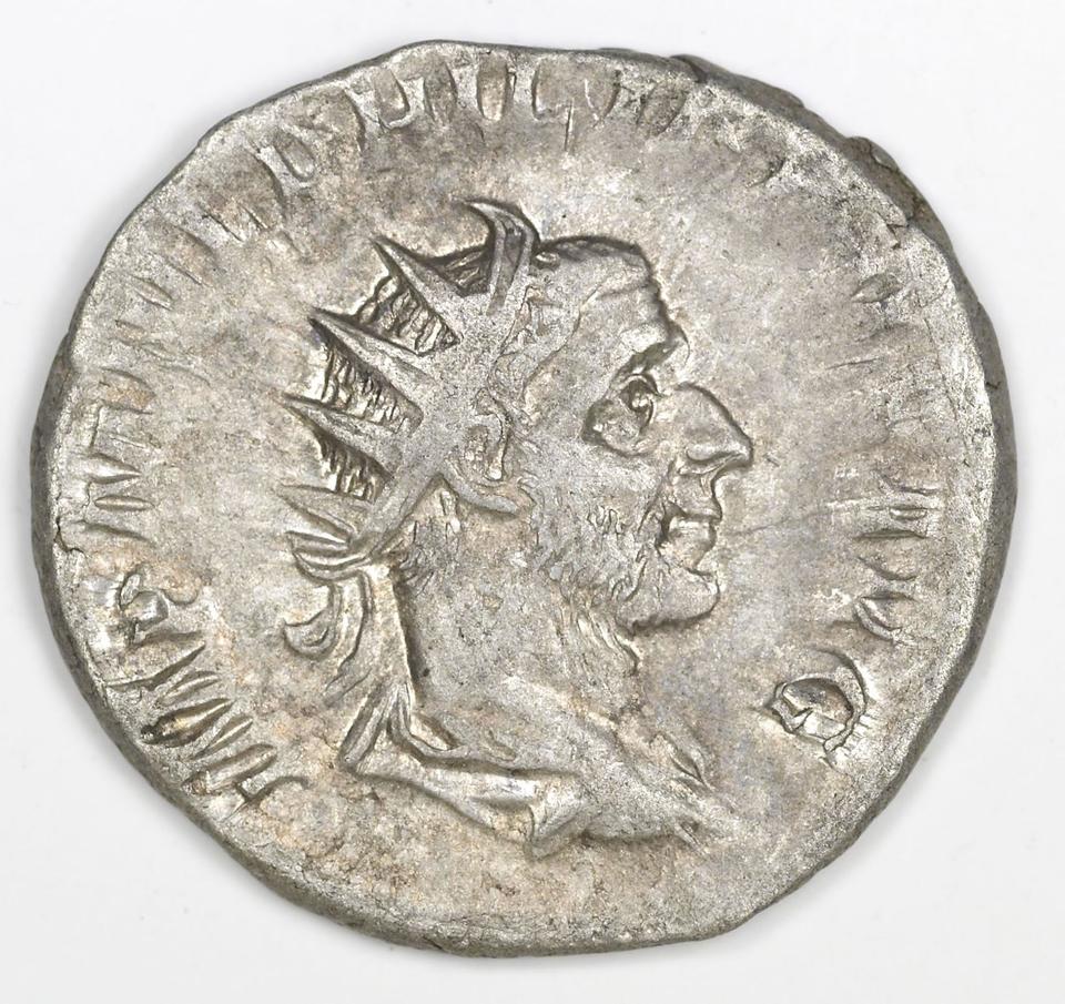 Philip the Arab, silver antoninianus, collection photograph IATH-1991.17.30, obverse