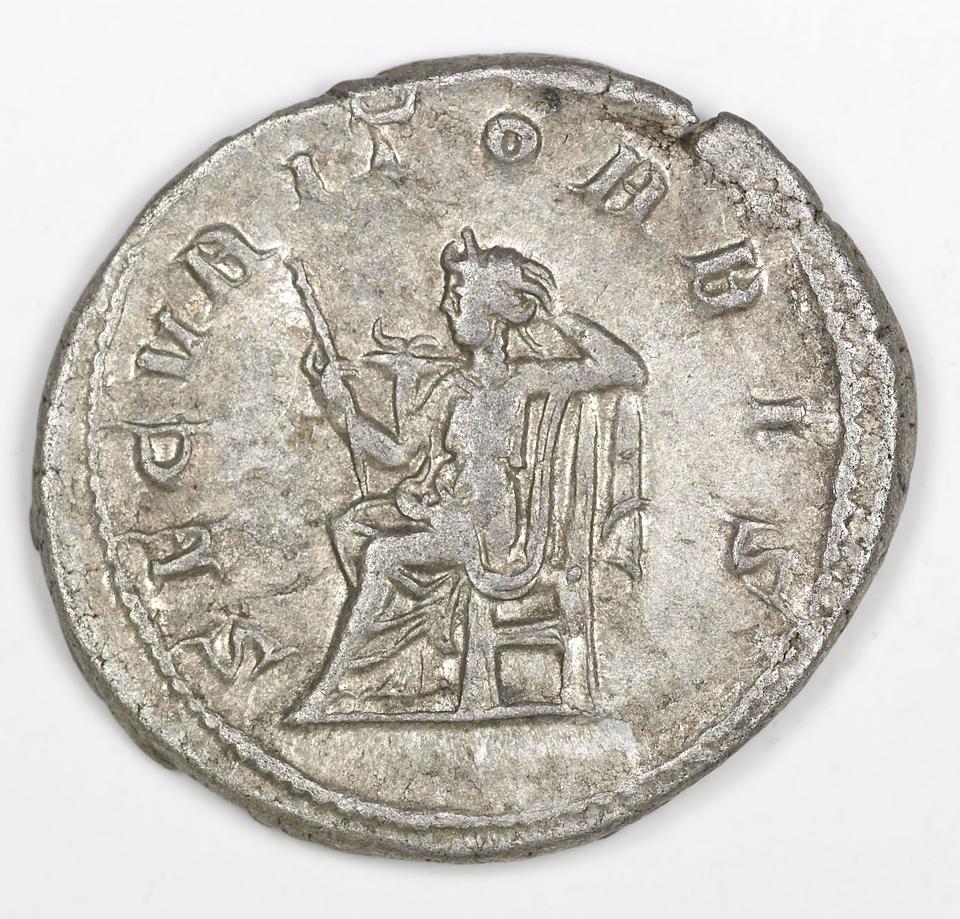 Philip the Arab, silver antoninianus, collection photograph IATH-1991.17.31, reverse