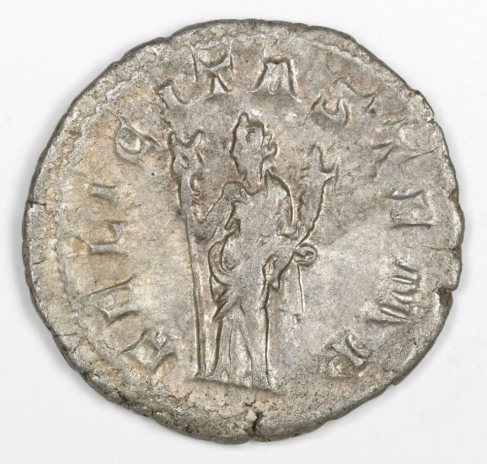 Philip the Arab, silver antoninianus, collection photograph IATH-1991.17.35, reverse