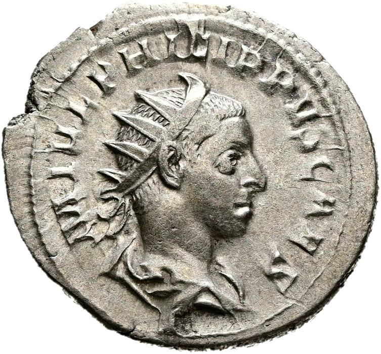 Philip the Arab, silver antoninianus, collection photograph Hamburg-ID1253, obverse