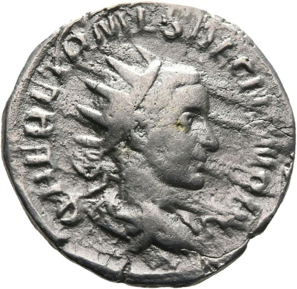 Trajan Decius, silver antoninianus, collection photograph Mainz-ID149, obverse