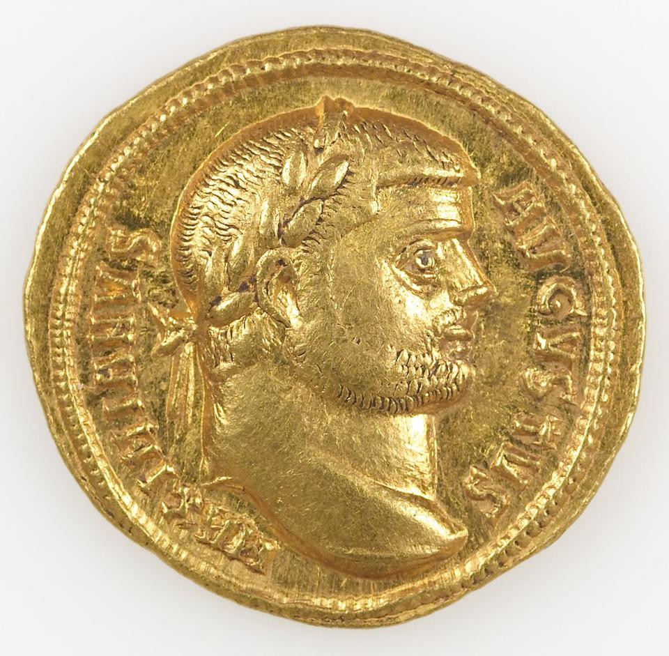 Diocletian, Gold aureus, collection photograph IATH-1992.18, obverse
