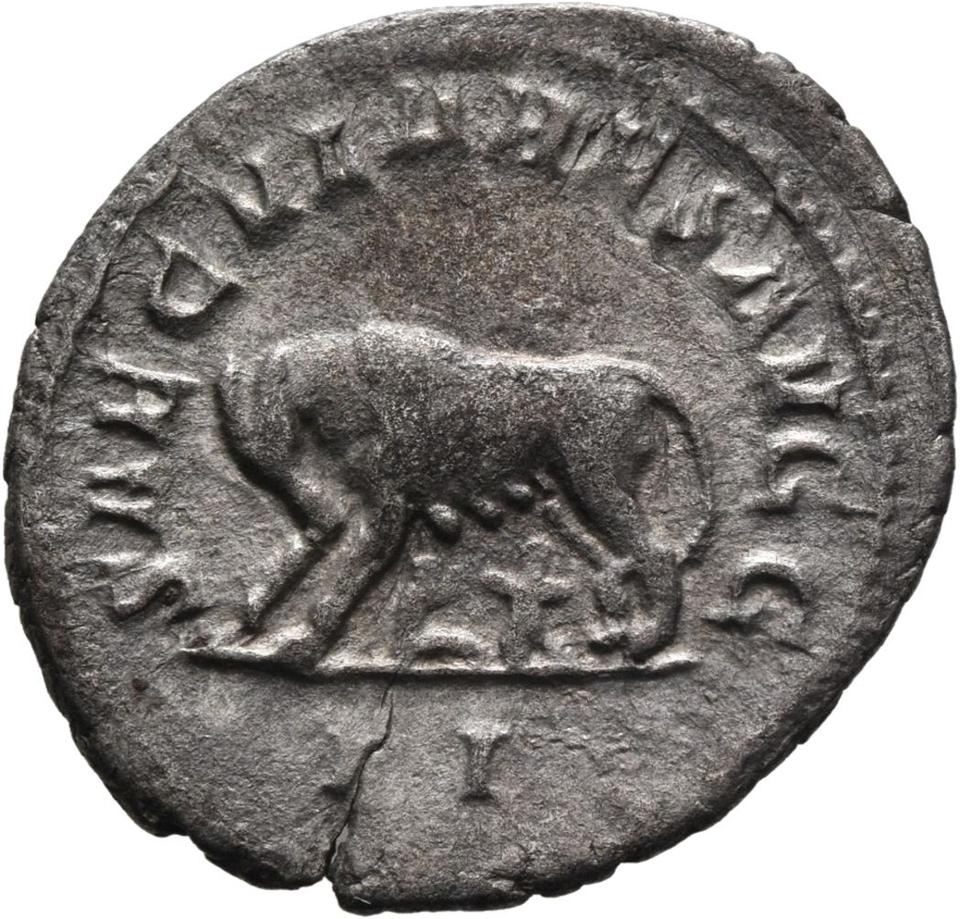 Philip the Arab, silver antoninianus, collection photograph Mainz-ID700, reverse