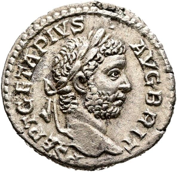 Geta, Silver denarius, collection photograph Hamburg-ID942, obverse