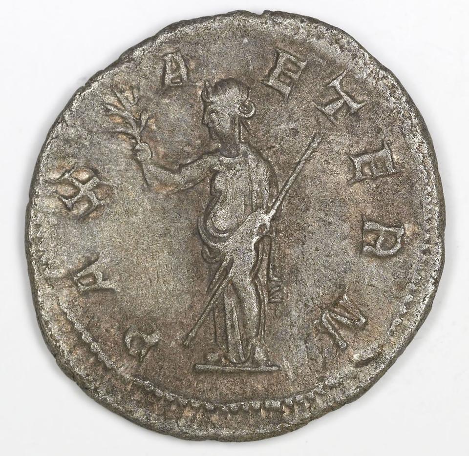 Philip the Arab, silver antoninianus, collection photograph IATH-1991.17.33, reverse