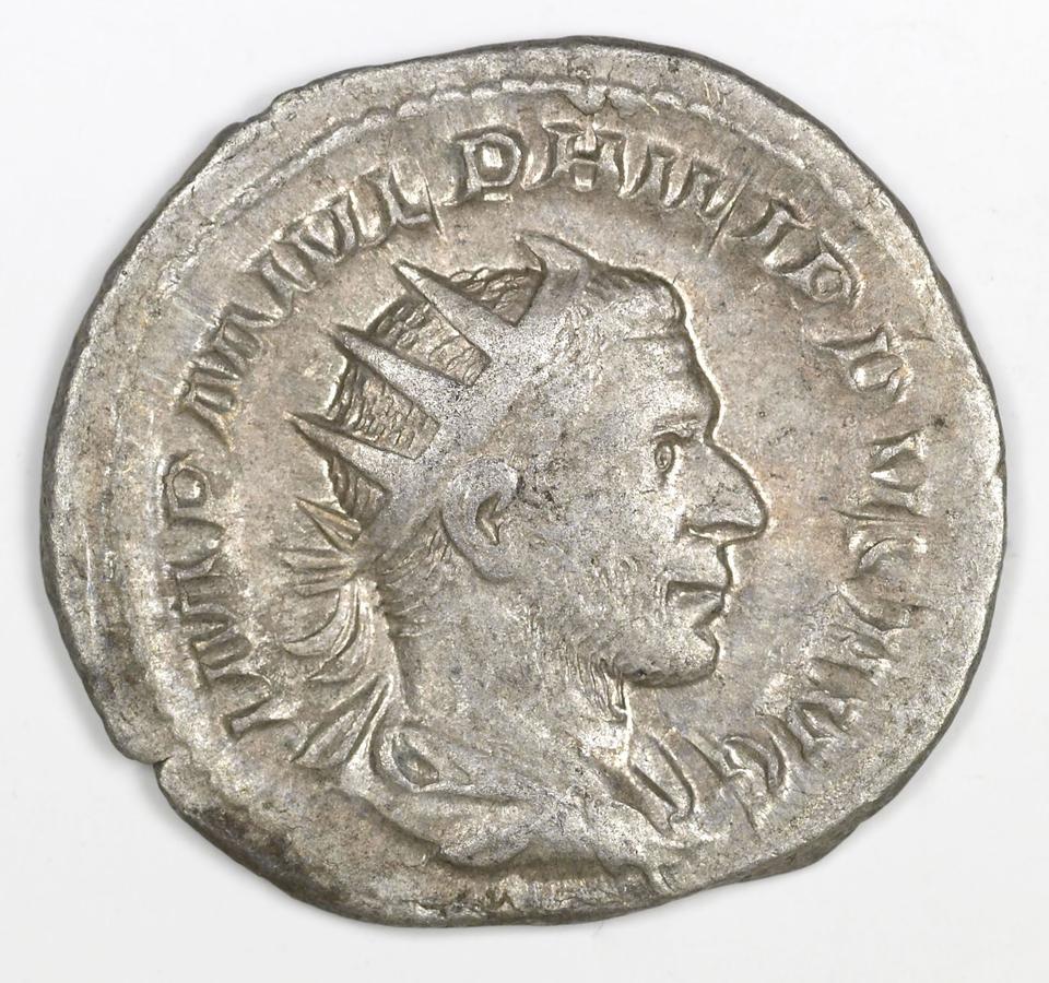 Philip the Arab, silver antoninianus, collection photograph IATH-1991.17.26, obverse