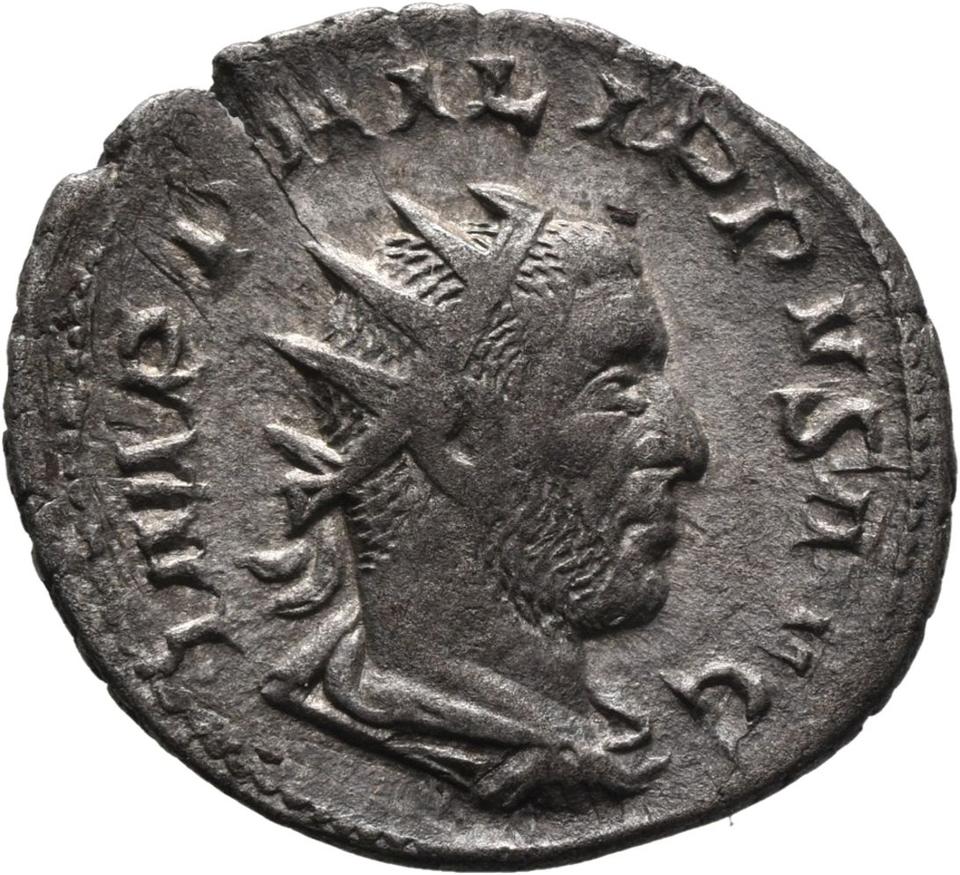Philip the Arab, silver antoninianus, collection photograph Mainz-ID700, obverse