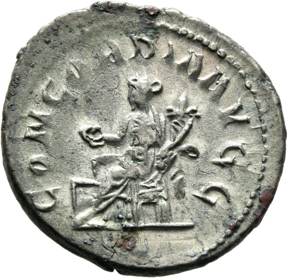 Philip the Arab, silver antoninianus, collection photograph Mainz-ID709, reverse