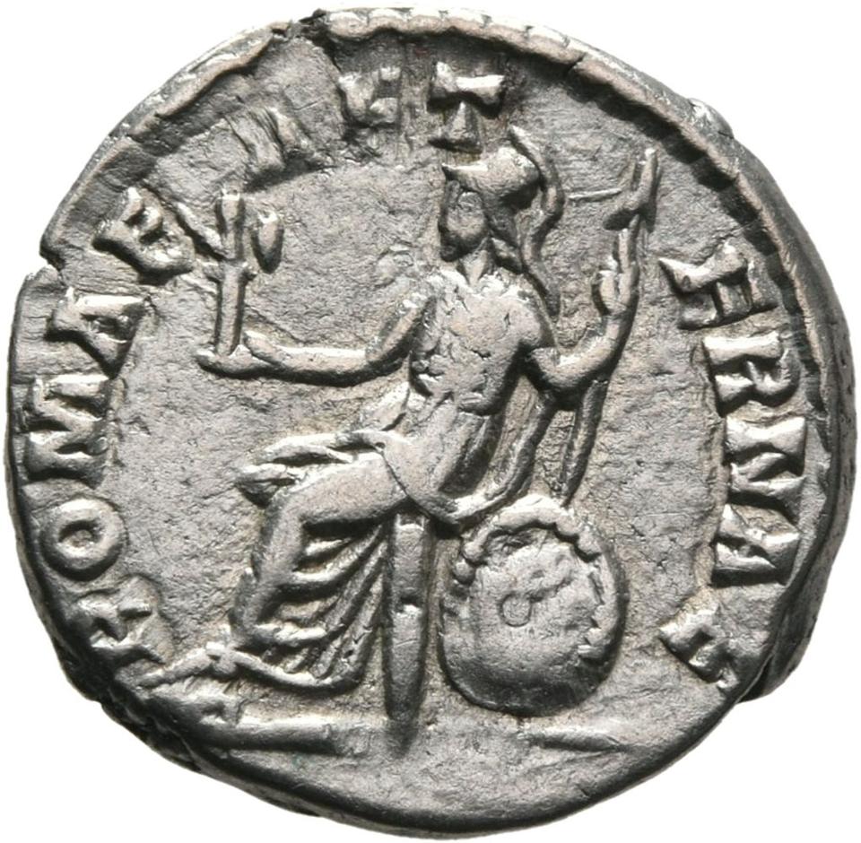 Clodius Albinus, silver denarius, collection photograph Mainz-ID413, reverse