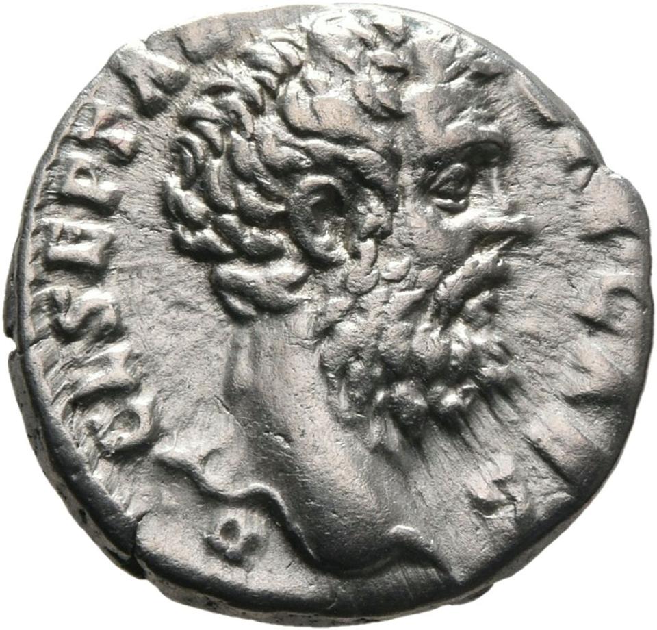 Clodius Albinus, silver denarius, collection photograph Mainz-ID413, obverse