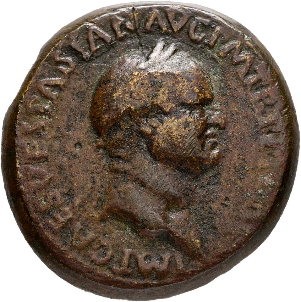 Vespasian, Bronze sestertius, collection photograph Hamburg-ID467, obverse