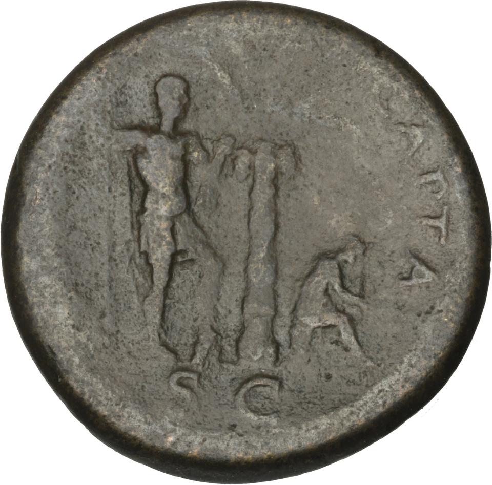 Vespasian, Bronze sestertius, collection photograph Herzog-ID39, reverse