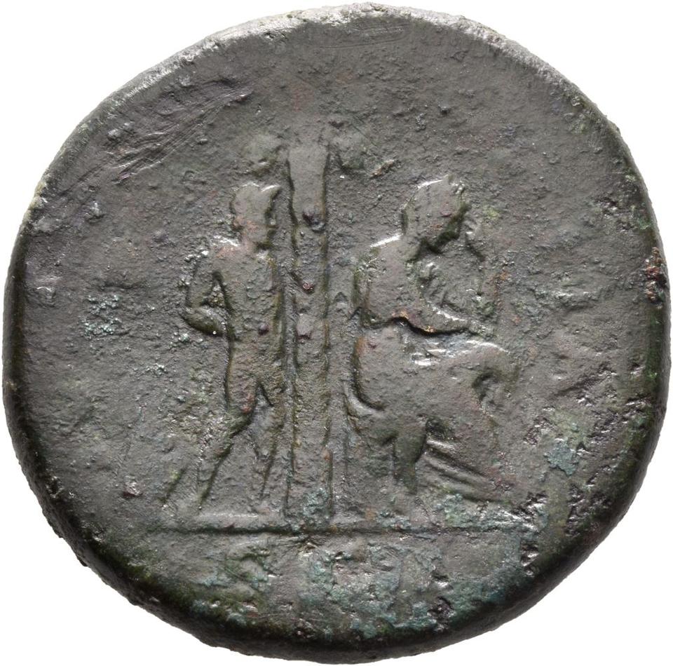 Vespasian, Bronze sestertius, collection photograph Mainz-ID607, reverse