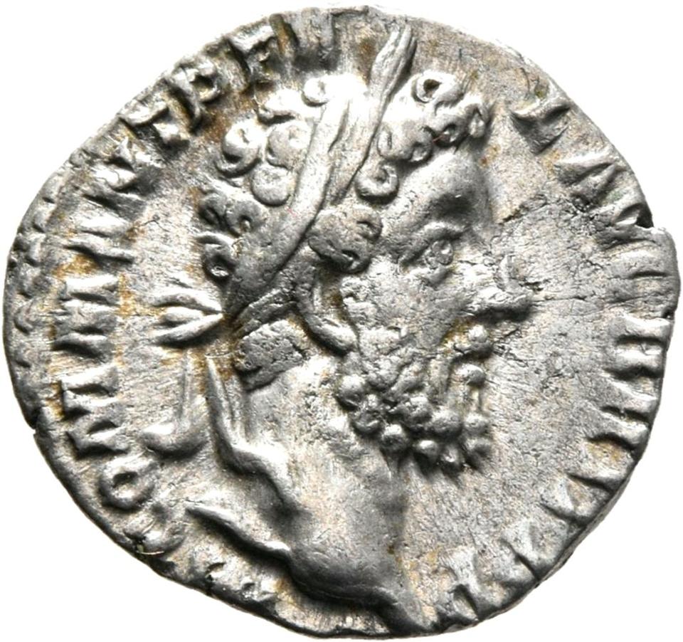 Commodus, silver denarius, collection photograph Mainz-ID374, obverse