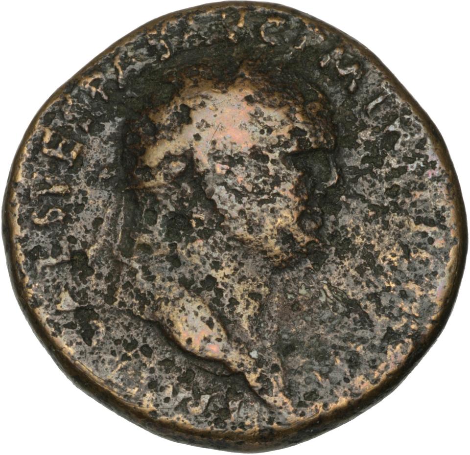 Vespasian, Bronze sestertius, collection photograph Herzog-ID41, obverse