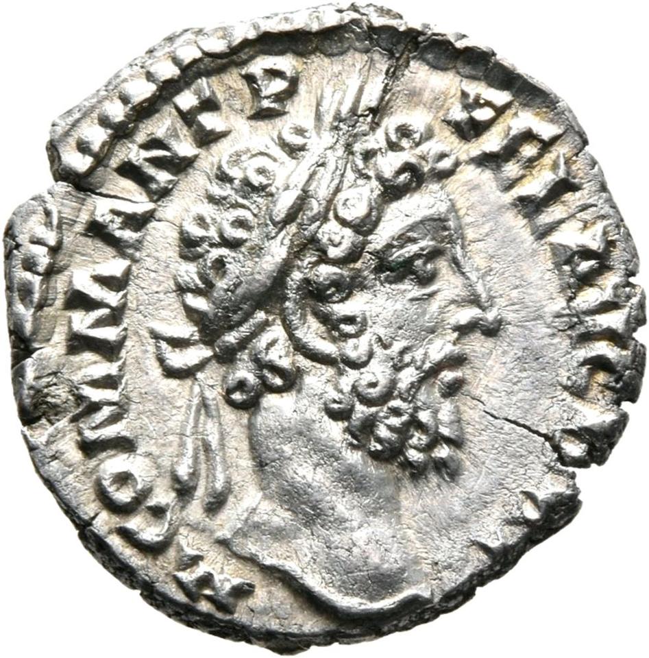 Commodus, silver denarius, collection photograph Mainz-ID371, obverse