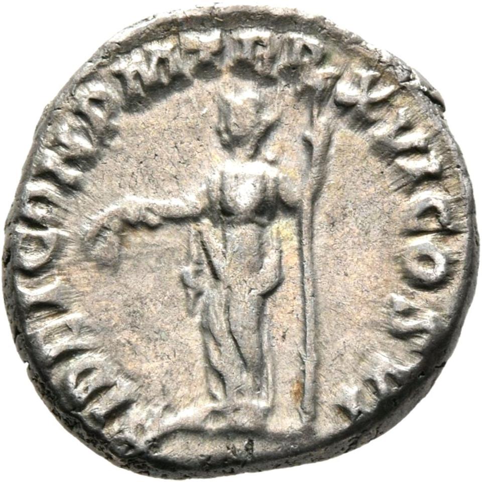 Commodus, silver denarius, collection photograph Mainz-ID374, reverse