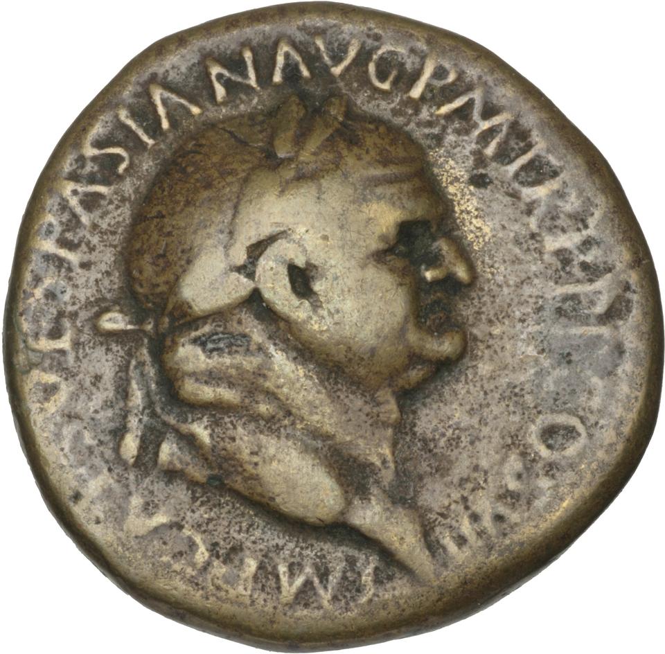 Vespasian, Bronze sestertius, collection photograph Herzog-ID17, obverse