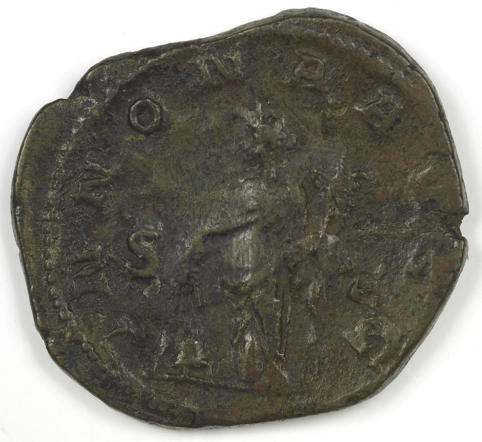 Philip the Arab, copper-alloy sestertius, collection photograph IATH-1994.10.11, reverse