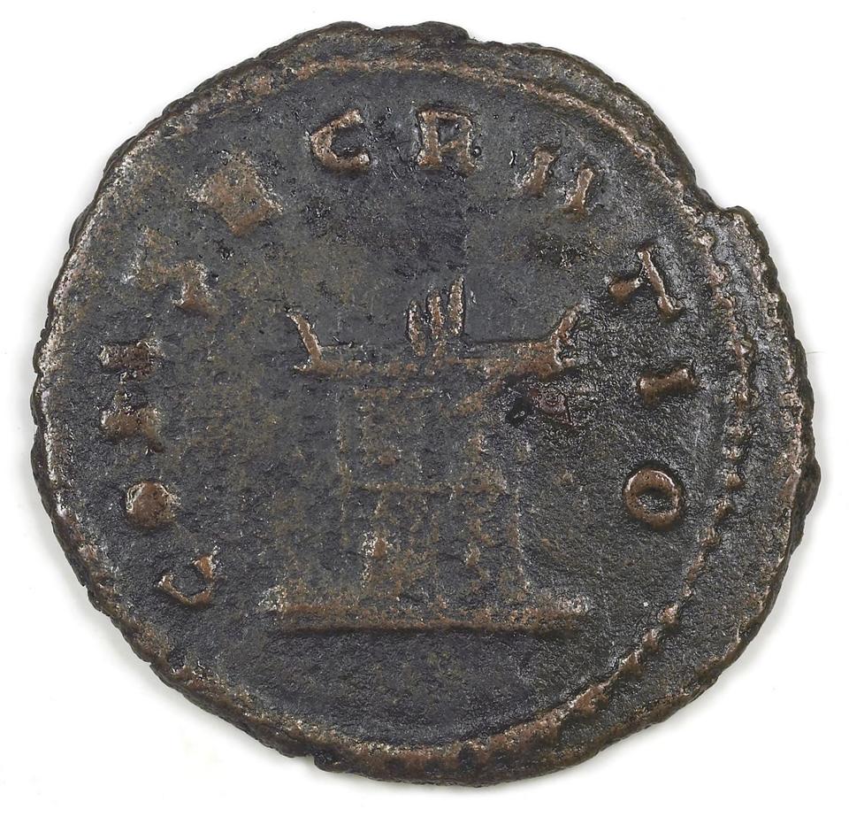 Quintillus, silver antoninianus, collection photograph IATH-1987.46.31, reverse