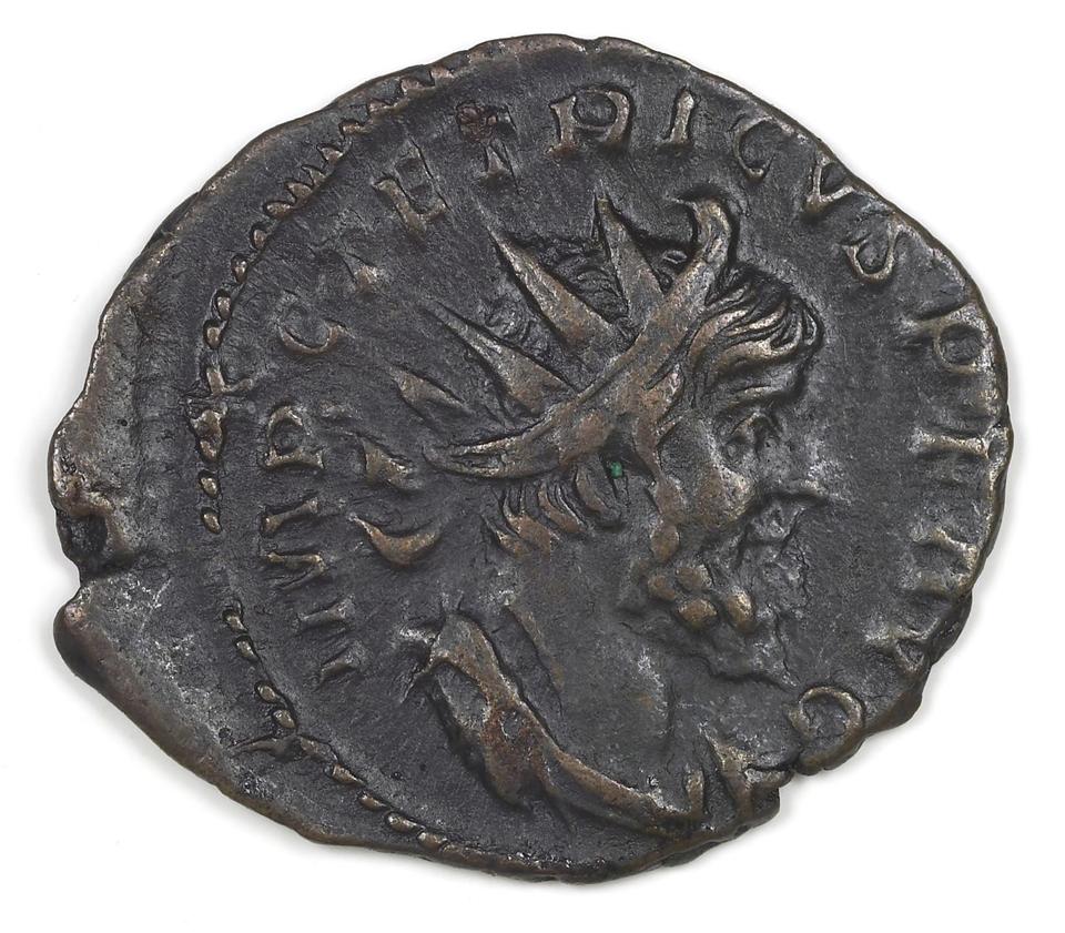Tetricus I, silver antoninianus, collection photograph IATH-1987.46.16, obverse